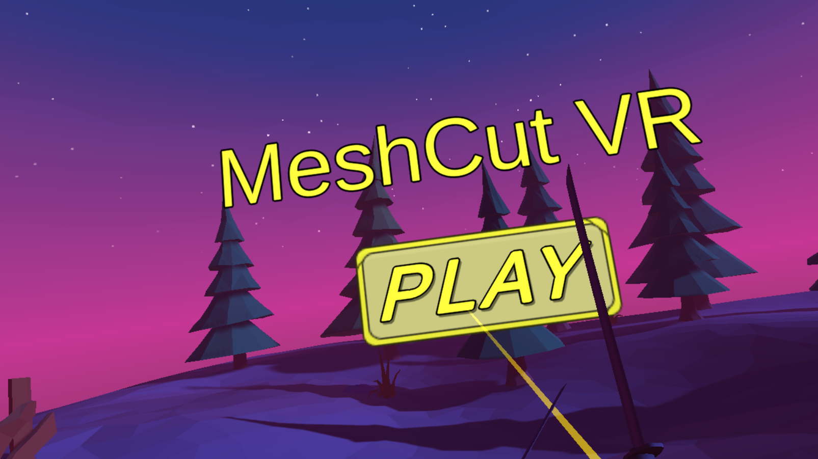 Mesh Cut VR Starting Screen